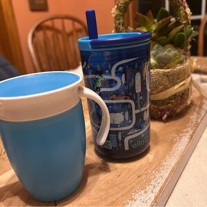 Blue and White Sippy Cup by Unknown Brand